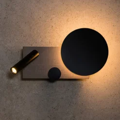 Kløver LED-væglampe, grå, højre variant