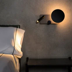 Kløver LED-væglampe, grå, højre variant