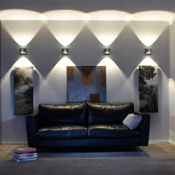 Kontrollerbar LED-væglampe Fisheye, fjernbetjening