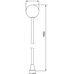 KRISTALLKUGEL lampemast i hvid