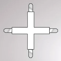 Krydsforbinder til Volare 2-fase skinne, hvid
