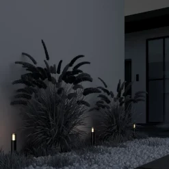 Lampe med jordspyd GLIDE, grafit, højde 37 cm, IP54, G9