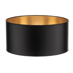 Lampeskærm Alba, Ø 40 cm, E27, sort/guld
