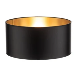 Lampeskærm Alba, Ø 40 cm, E27, sort/guld