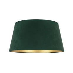 Lampeskærm Cone højde 25,5 cm, mørkegrøn/guld