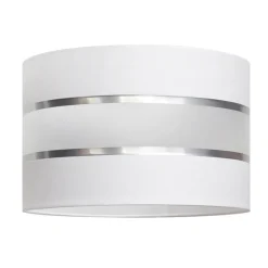 Lampeskærm Helen E27 Ø25/højde 15 cm hvid/sølv