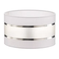 Lampeskærm Helen E27 Ø25/højde 15 cm hvid/sølv