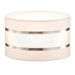 Lampeskærm Helen E27 Ø25/højde 15 cm hvid/sølv