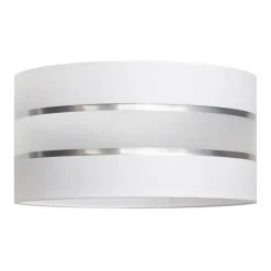 Lampeskærm Helen E27 Ø40/højde 20 cm hvid/sølv