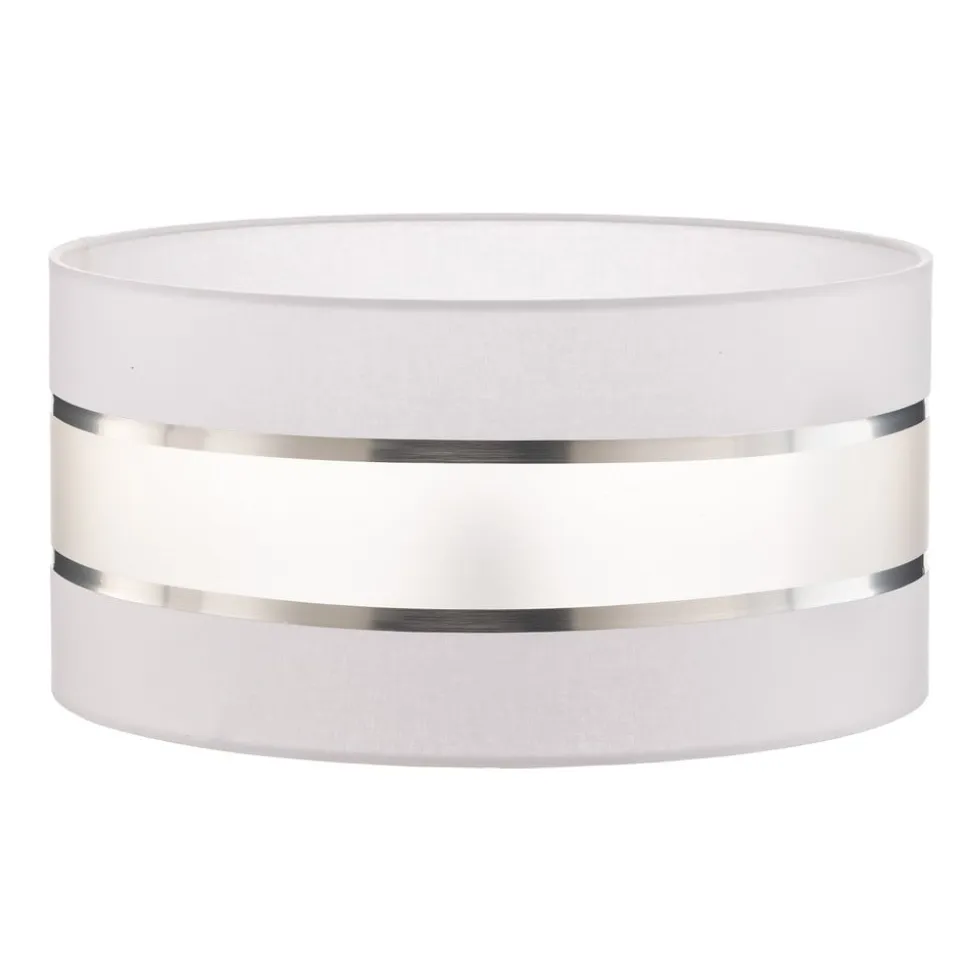 Lampeskærm Helen E27 Ø40/højde 20 cm hvid/sølv