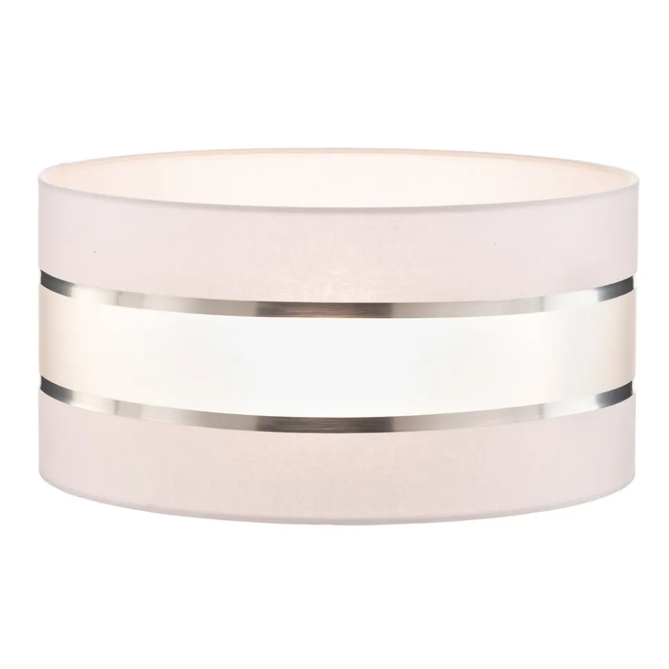 Lampeskærm Helen E27 Ø40/højde 20 cm hvid/sølv