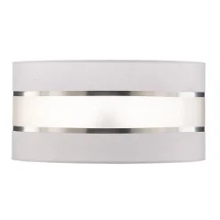 Lampeskærm Helen E27 Ø40/højde 20 cm hvid/sølv