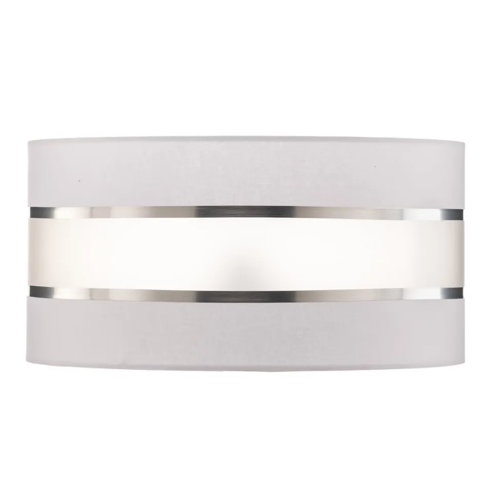 Lampeskærm Helen E27 Ø40/højde 20 cm hvid/sølv