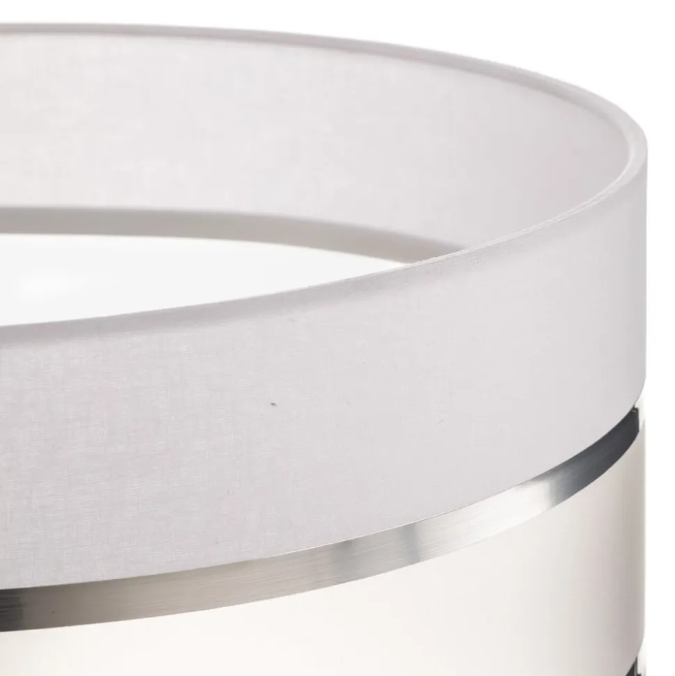 Lampeskærm Helen E27 Ø40/højde 20 cm hvid/sølv