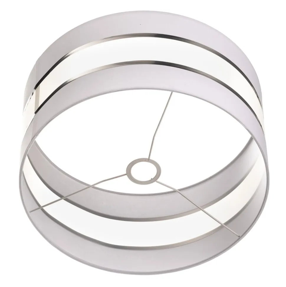 Lampeskærm Helen E27 Ø40/højde 20 cm hvid/sølv