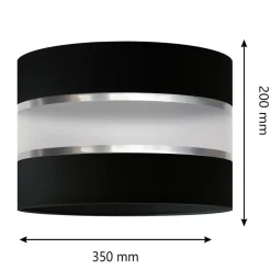 Lampeskærm Helen E27 Ø35/Højde20cm sort/sølv
