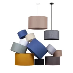 Lampeskærm Roller Ø 50 cm, sort