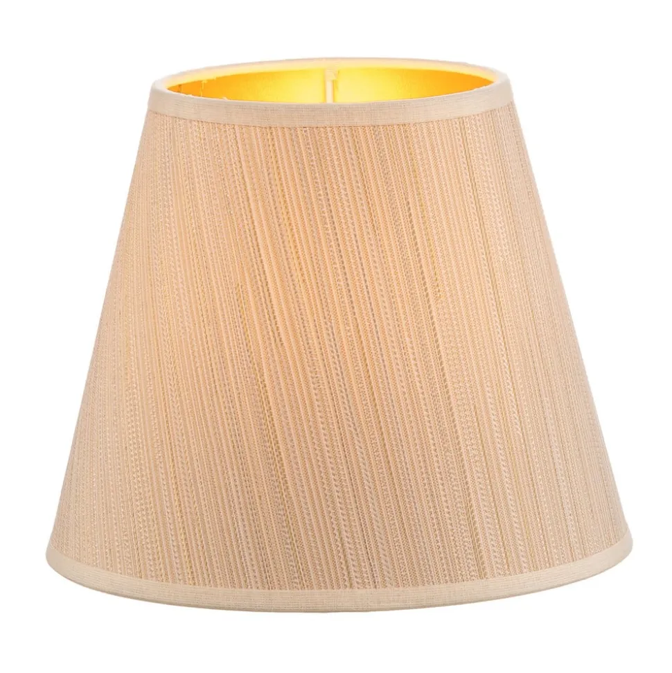 Lampeskærm Sofia Højde 15,5 cm hvid/guldstrip