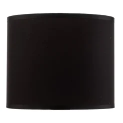 Lampeskærm Soho, sort/guld, tekstil, Ø 18 cm