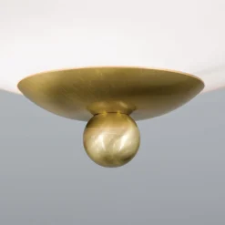 Landhaus loftlampe, messing, opal grøn, Ø 21 cm