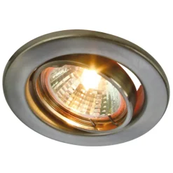 Lavspændings indbygningsspot i stål, drejelig
