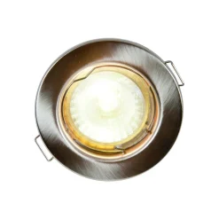 Lavvolt indbygningsspot Tim, fast, krom-mat