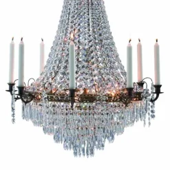 Läckö pragtfuld lysekrone til levende lys, 66 cm