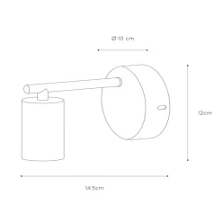 Leanne væglampe, sort