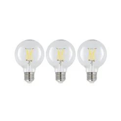 LED E27 4 W G80 2.700 K filament dæmpes klar 3 stk