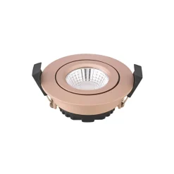 LED indbygningsspot Diled, Ø 8,5 cm, 6 W, 3.000 K, rosé