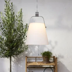 LED solar hængelampe Solia, Ø 28 cm