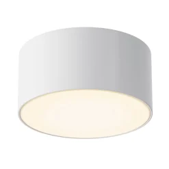 LED udendørs loftlampe Zon, hvid, Ø 12 cm, 3.000 K, metal