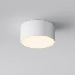 LED udendørs loftlampe Zon, hvid, Ø 12 cm, 3.000 K, metal