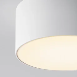 LED udendørs loftlampe Zon, hvid, Ø 12 cm, 3.000 K, metal
