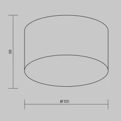 LED udendørs loftlampe Zon, sort, Ø 12 cm, 3.000 K metal