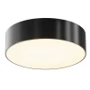 LED udendørs loftlampe Zon, sort, Ø 22 cm, 3.000 K metal