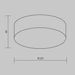 LED udendørs loftlampe Zon, sort, Ø 22 cm, 3.000 K metal
