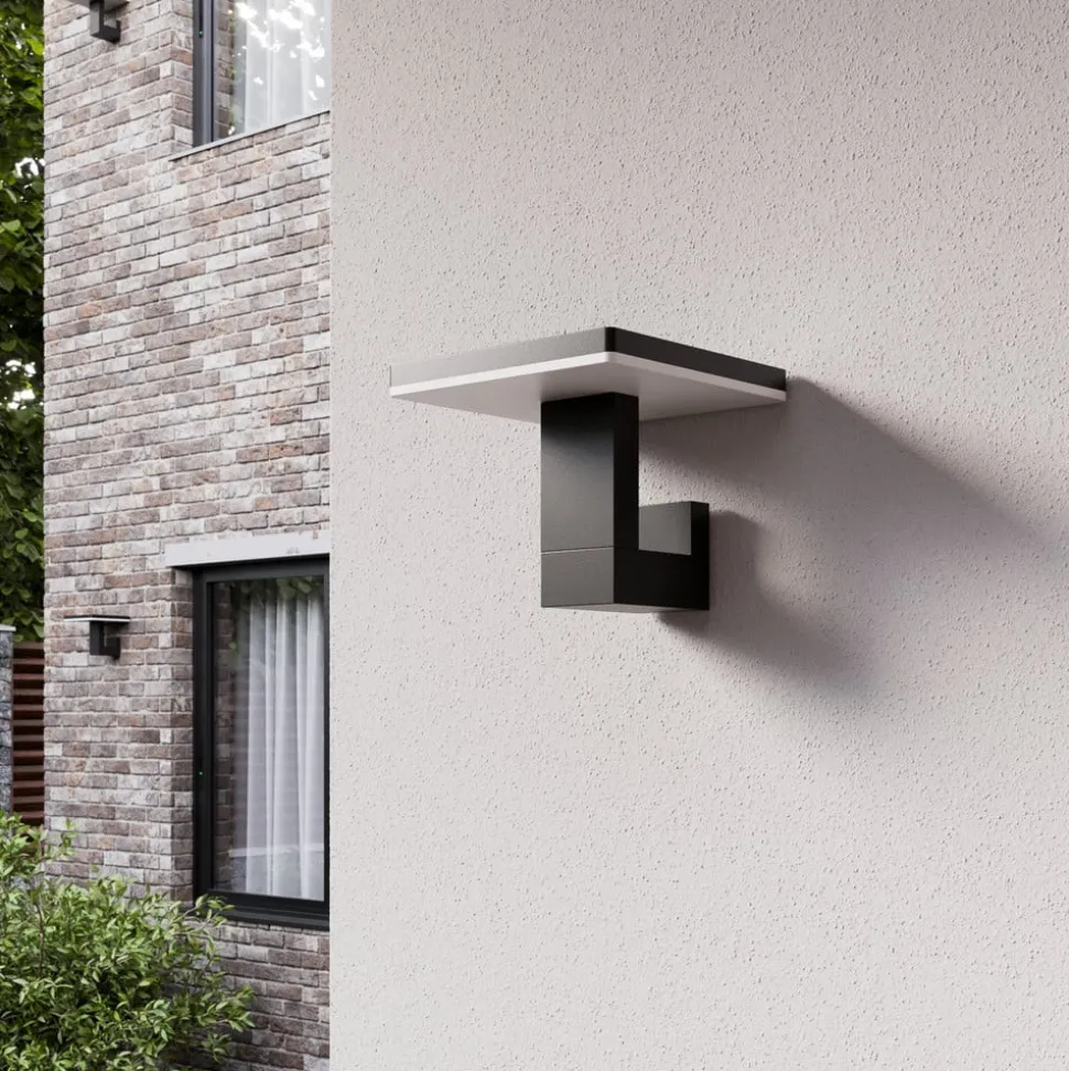 LED udendørs væglampe Olesia, firkantet form