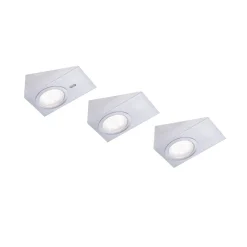 LED underskabslampe Theo, firkantet, sæt med 3 stk