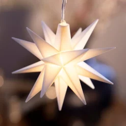 LED-babystjerne, inde, 18-takket, batteri, hvid