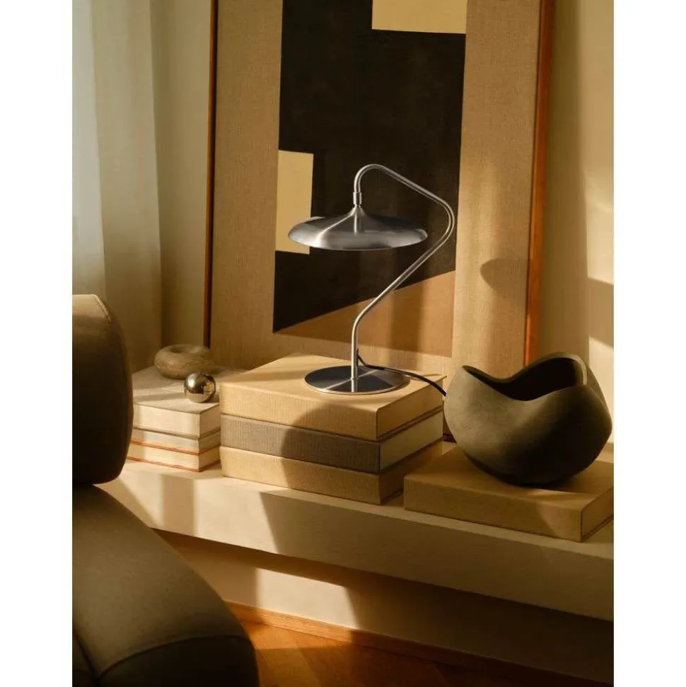 LED-bordlampe Artist, stålfarvet, højde 41 cm, stål