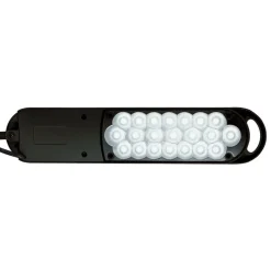 LED-bordlampe MAULatlantic, sort, højde 38 cm, klemmefod