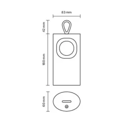 LED-bordlampe med batteri Lunari, guldfarvet 16 cm metal CCT IP44