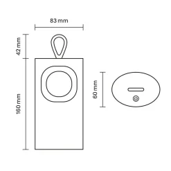 LED-bordlampe med batteri Lunari, guldfarvet 16 cm metal CCT IP44