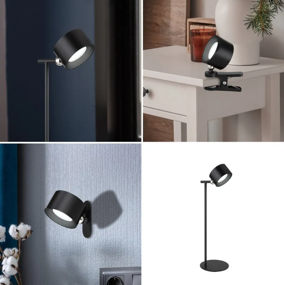 LED-bordlampe med batteri Jorje CCT 4 i 1 sort