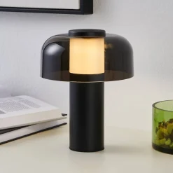 LED-bordlampe Ponente, Ø 16 cm, sort, CCT, dæmpbar