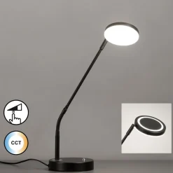 LED-bordlampe Sorento, sandfarvet, højde 48 cm, CCT dæmpbar