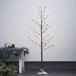 LED-dekorationstræ Tobby Tree IP44 brun højde 120 cm