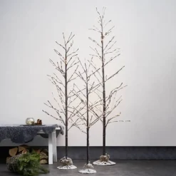 LED-dekorationstræ Tobby Tree IP44 brun højde 120 cm