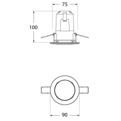 LED-downlight Teresa 90, GU10, CCT, 6W, sort